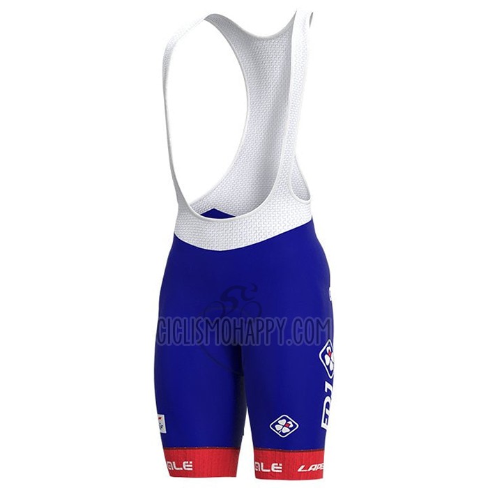 Groupama FDJ Cycling Jersey Bib Short 2021 Short Sleeve Red Blue